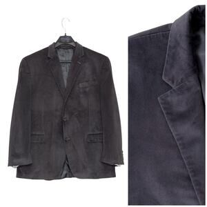 Lauren Ralph Lauren Velvet Sport Coat Blazer Mens 44R Gray EUC Formal Evening